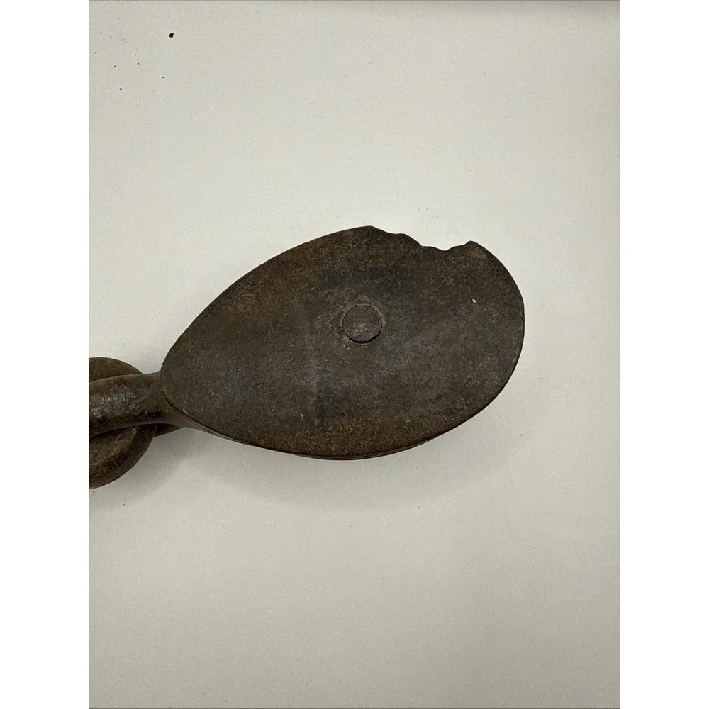 Antique‎ Iron Double Pulley W Large Hook Rustic Farmhouse Decor Authentic